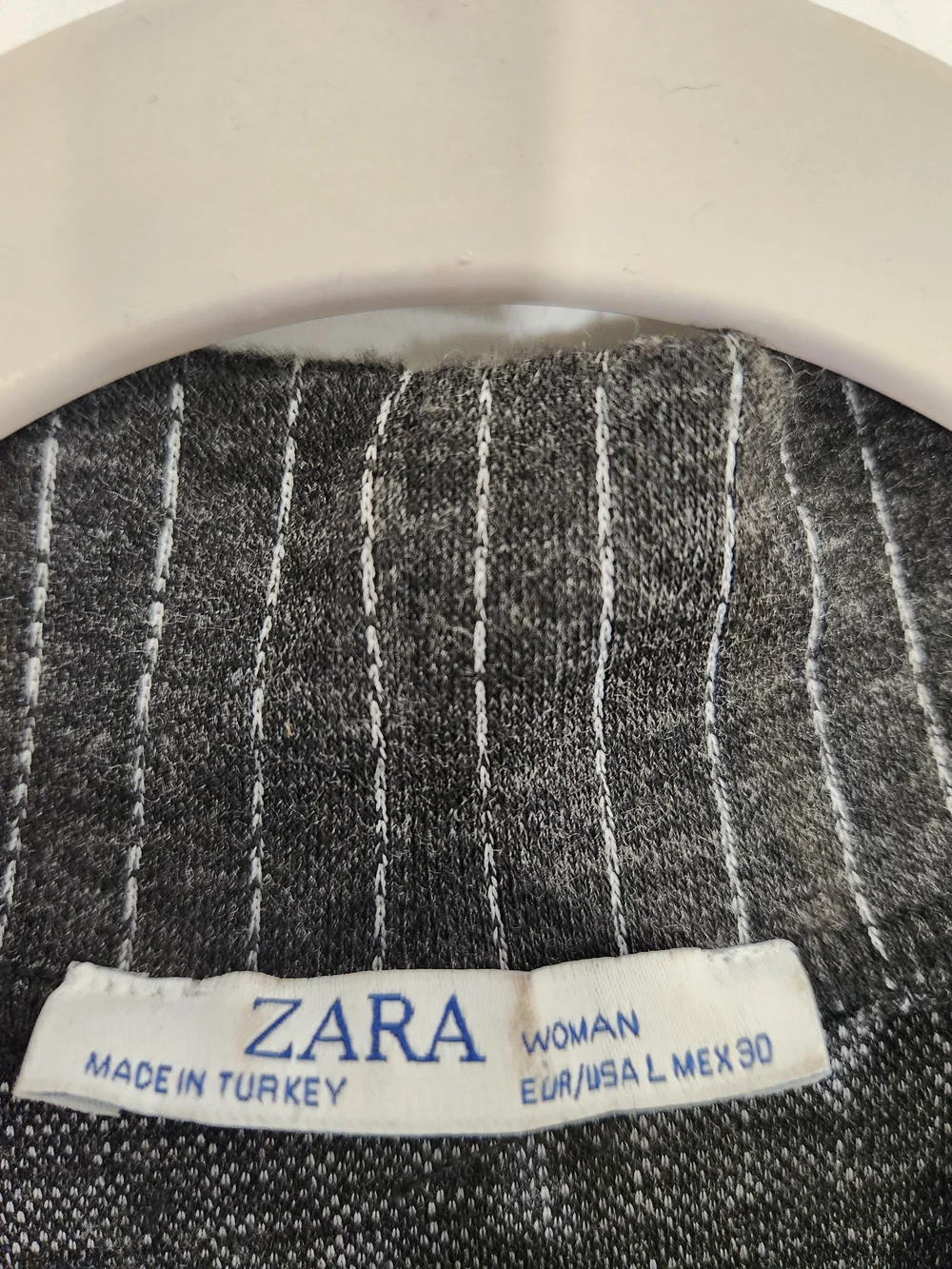 Zara Charcoal Rib-Knit Midi Dress with Front Pockets - Picture 9 of 9